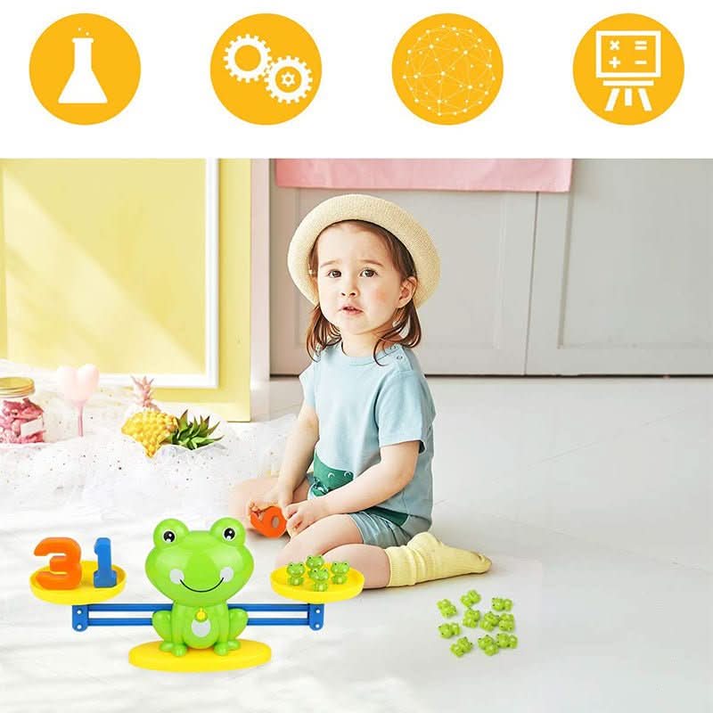 BrightPath Montessori Math Scale — Tactile Number Counting Balance Toy