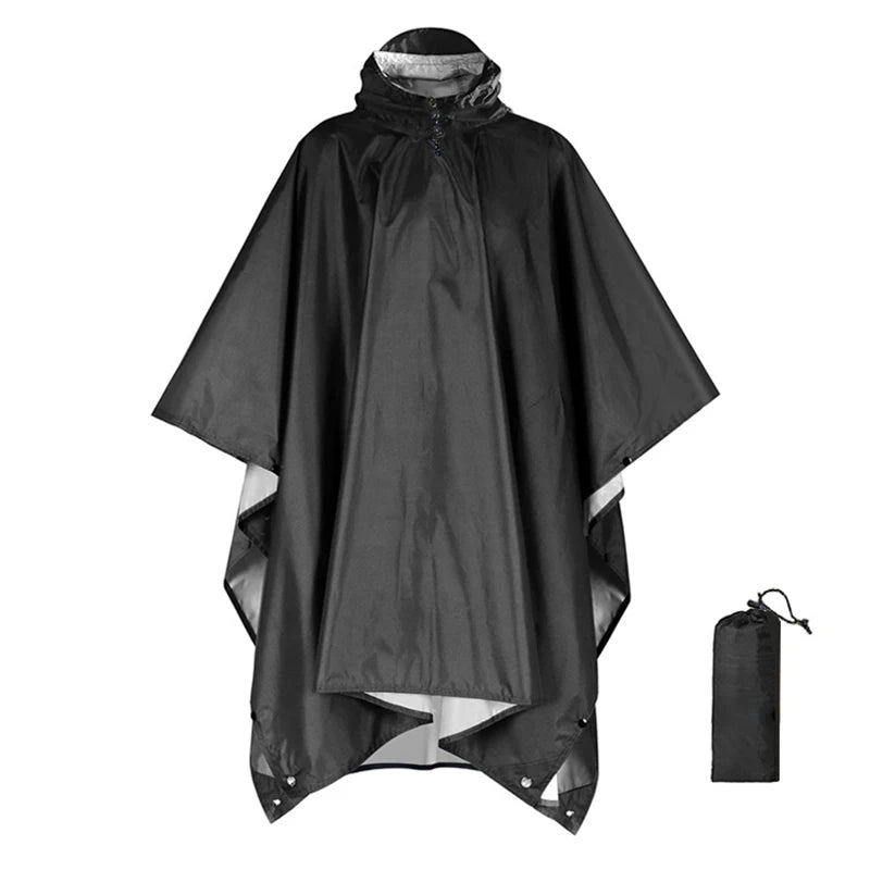 Waterdichte regenponcho met capuchon — 3-in-1-ontwerp