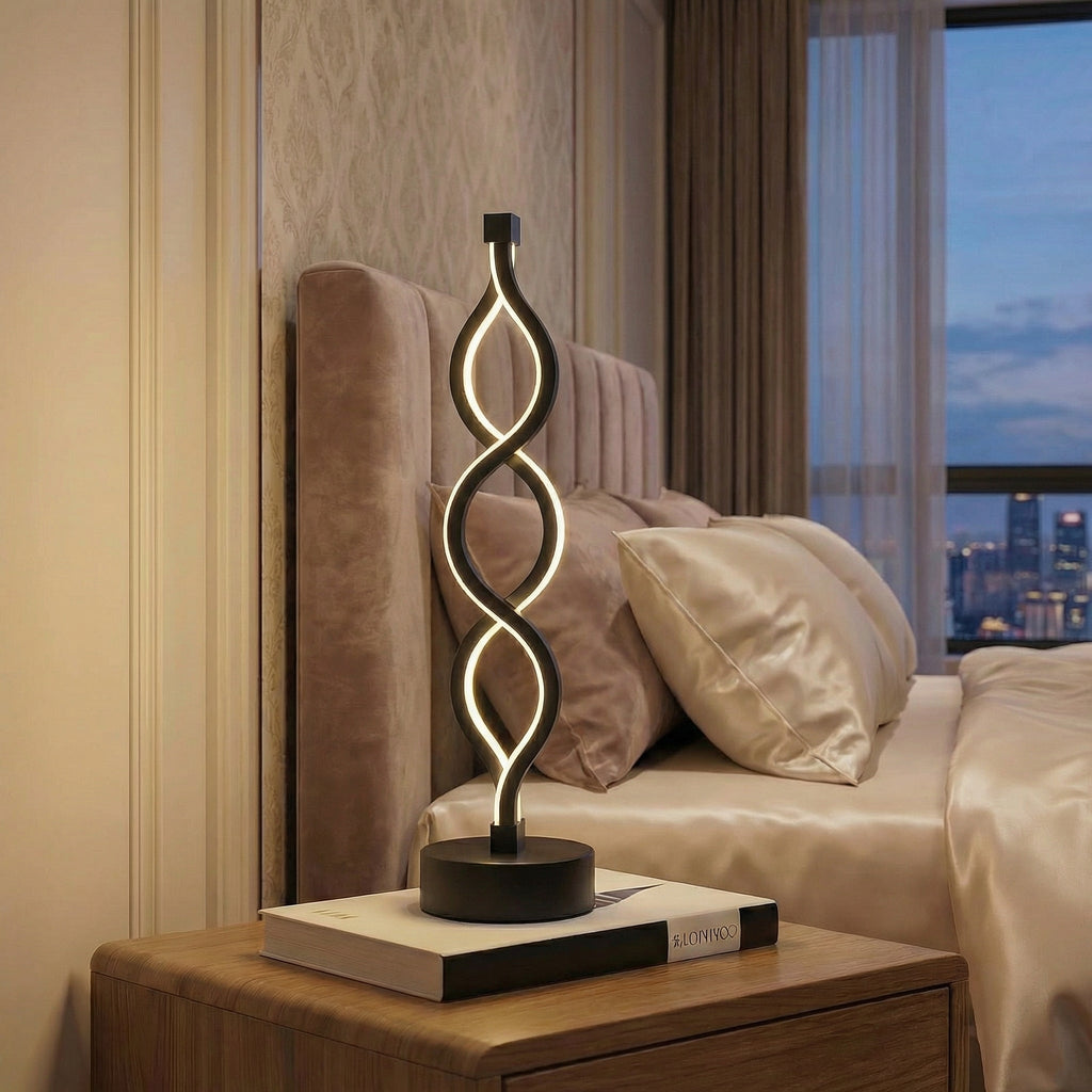 SpiralGlow Adjustable LED Table Lamp - Wildoxy
