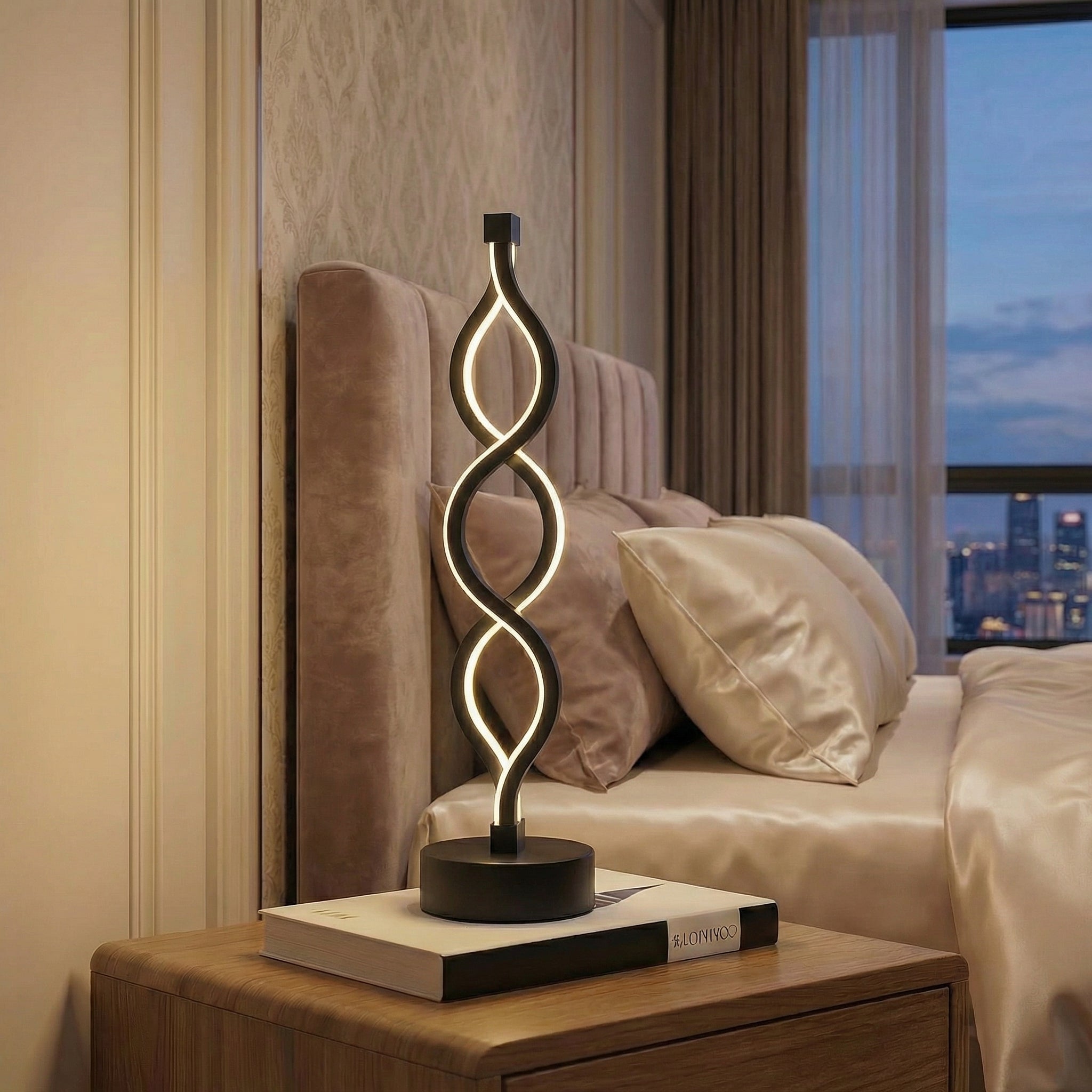 SpiralGlow Adjustable LED Table Lamp - Wildoxy
