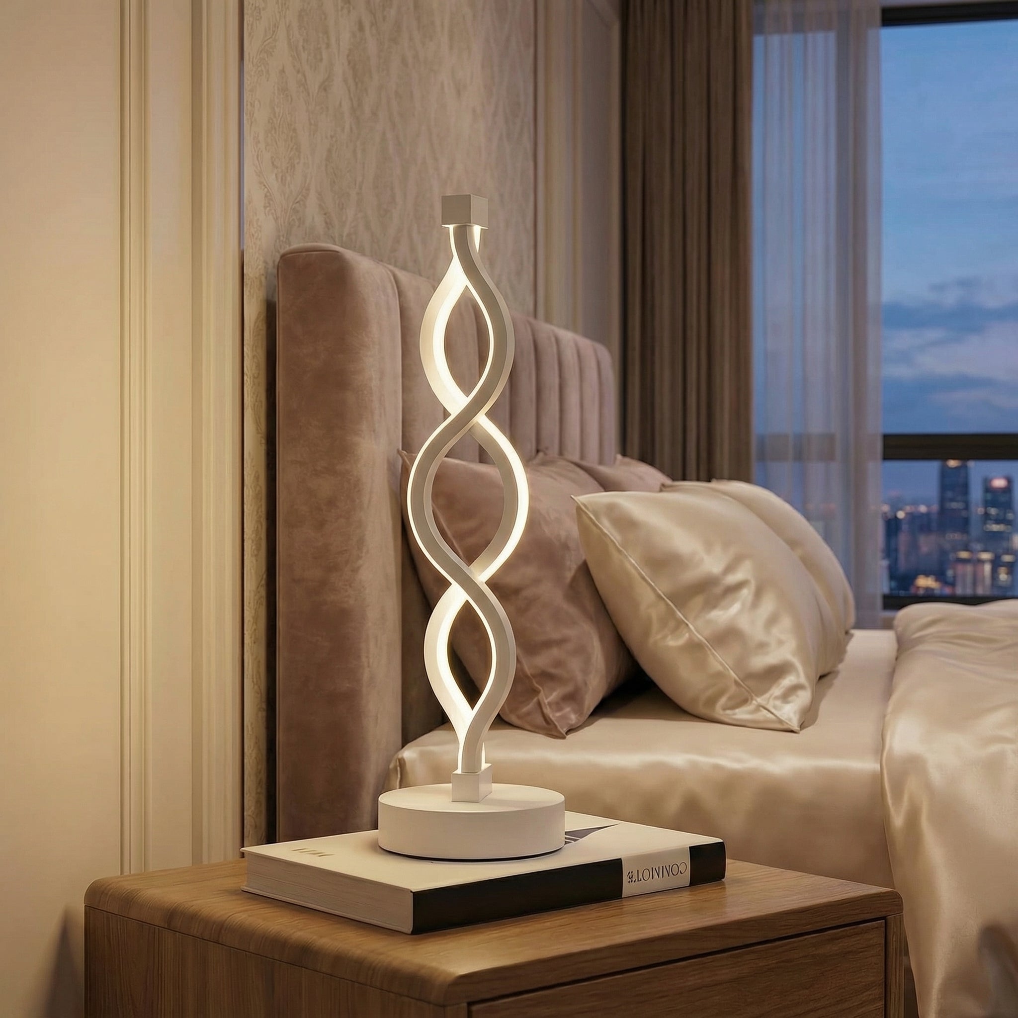 SpiralGlow Adjustable LED Table Lamp - Wildoxy