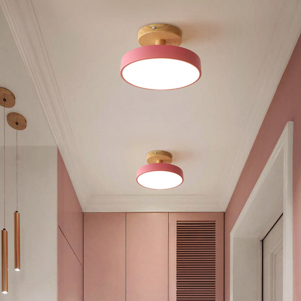 Pedol 12 W LED-loftlampe i grønt træ - skandinavisk stil