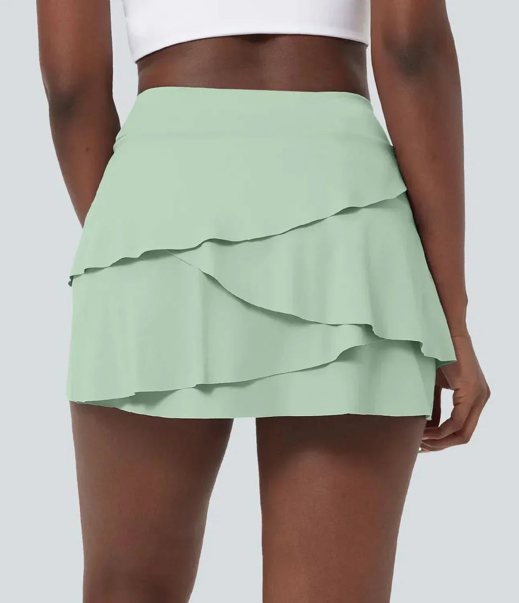 NexStride Airy 2-In-1 Golf Skirt — Built-In Shorts, Side Pockets, Lightweight Athletic Cut