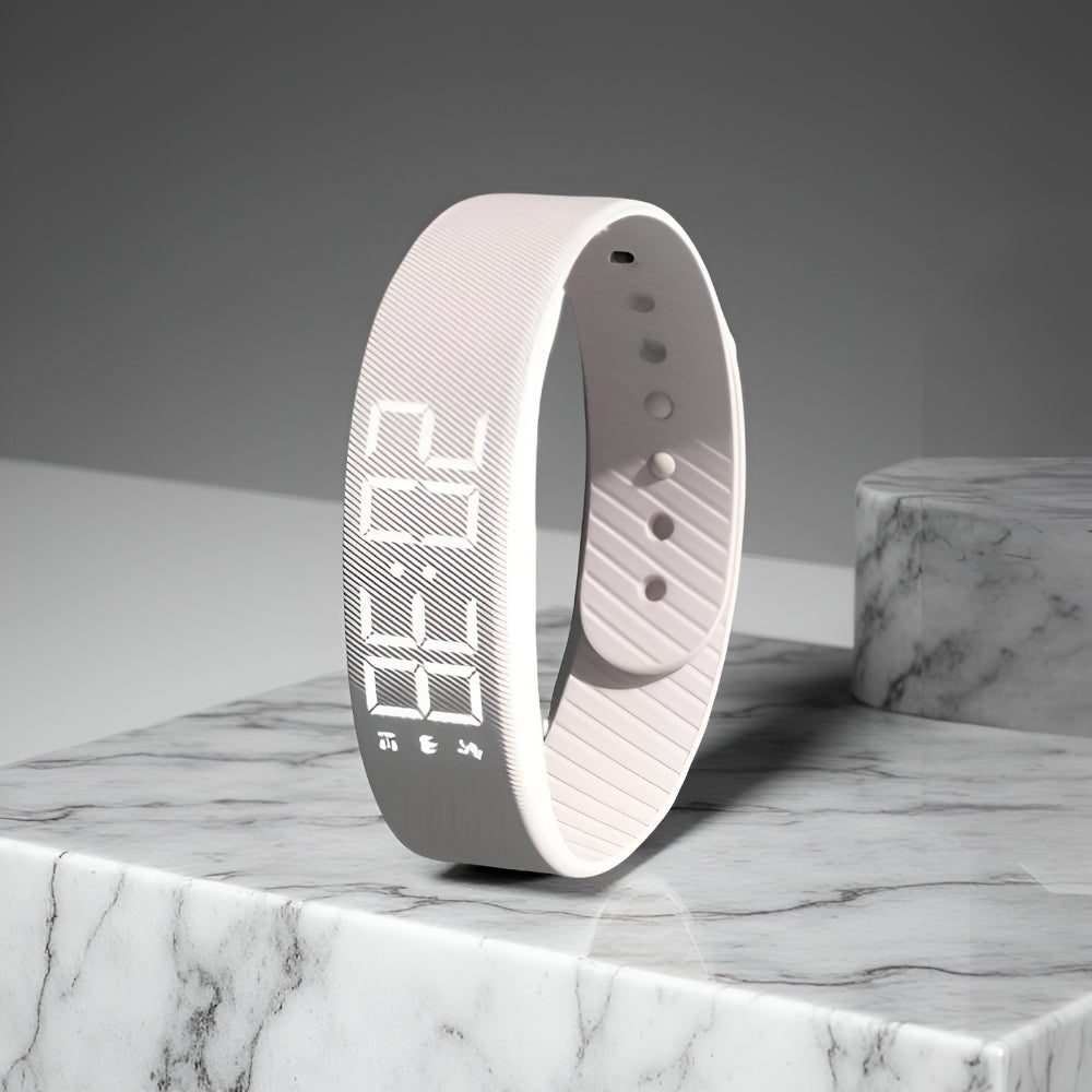 Digital LED-sportklocka — silikonarmband, vattentät USB
