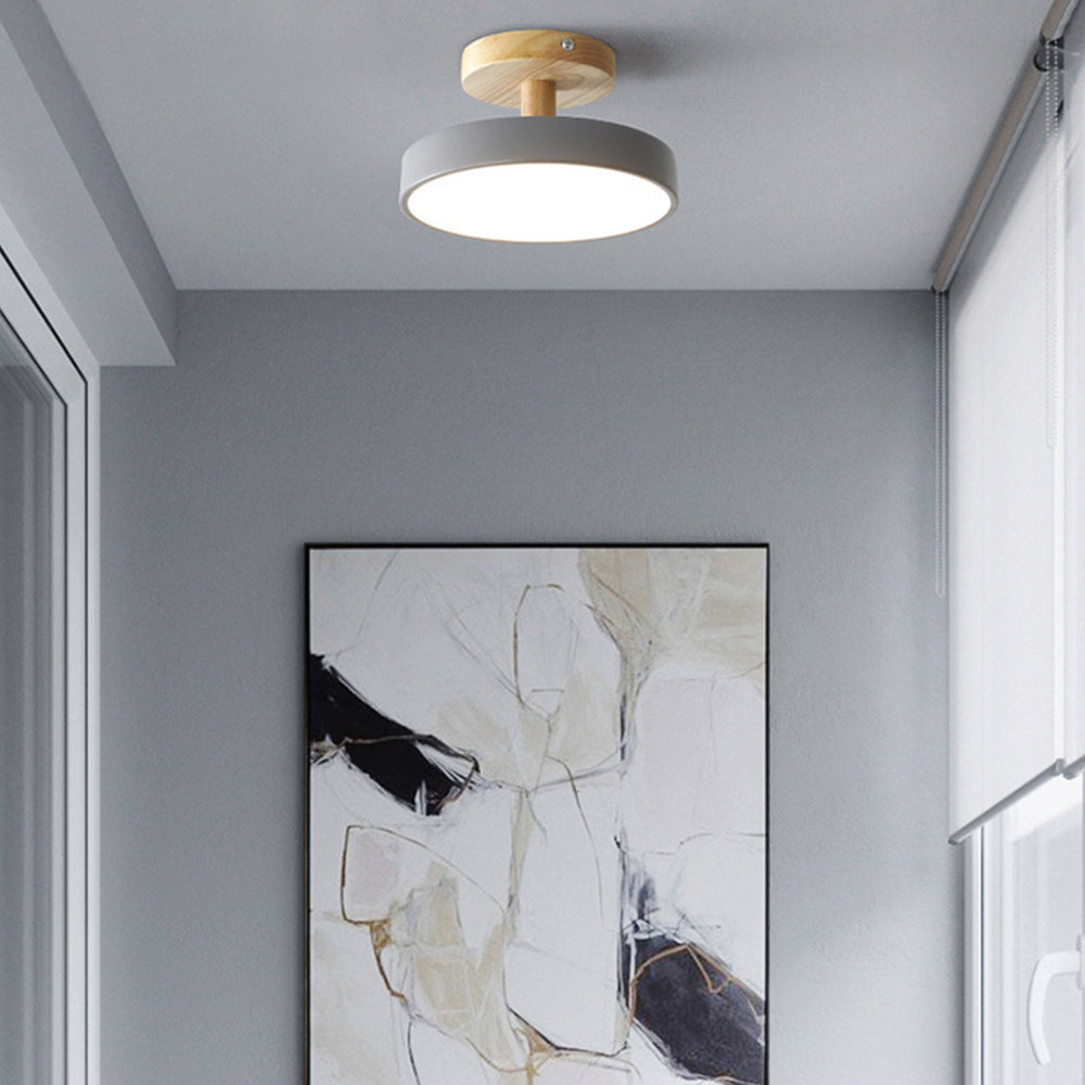 Pedol 12 W LED-loftlampe i grønt træ - skandinavisk stil
