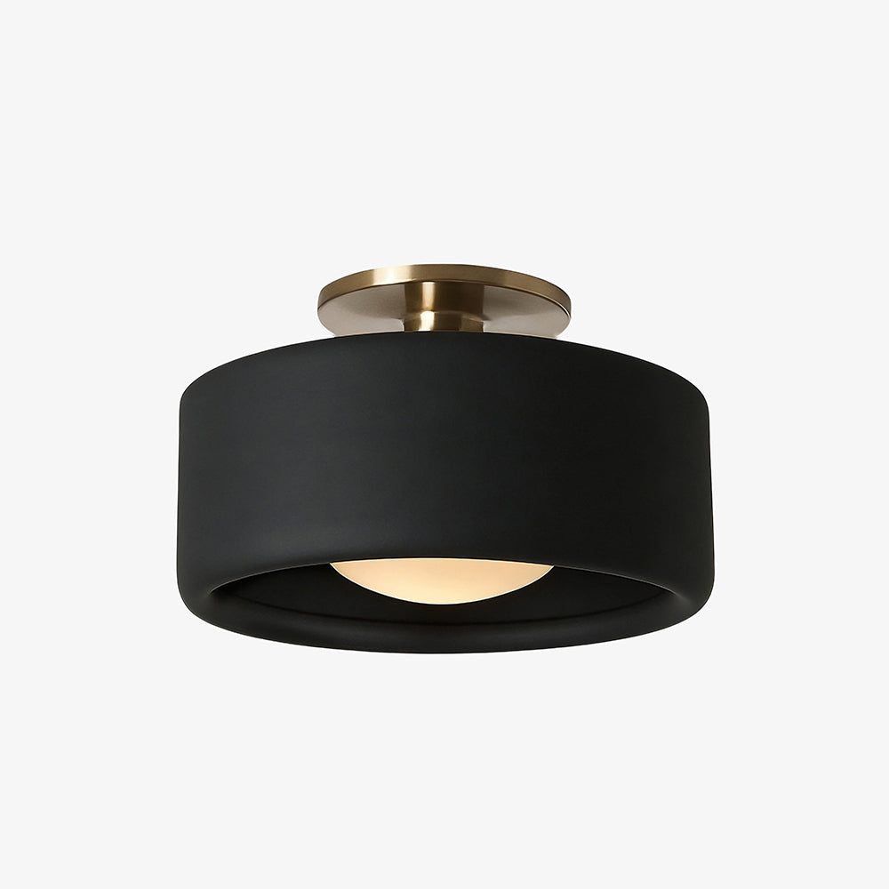 Lampă ceramică scandinavă — abajur semisferic din porțelan