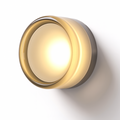 Round Glass Wall Sconce LED Amber Warm Light 5W - Wildoxy
