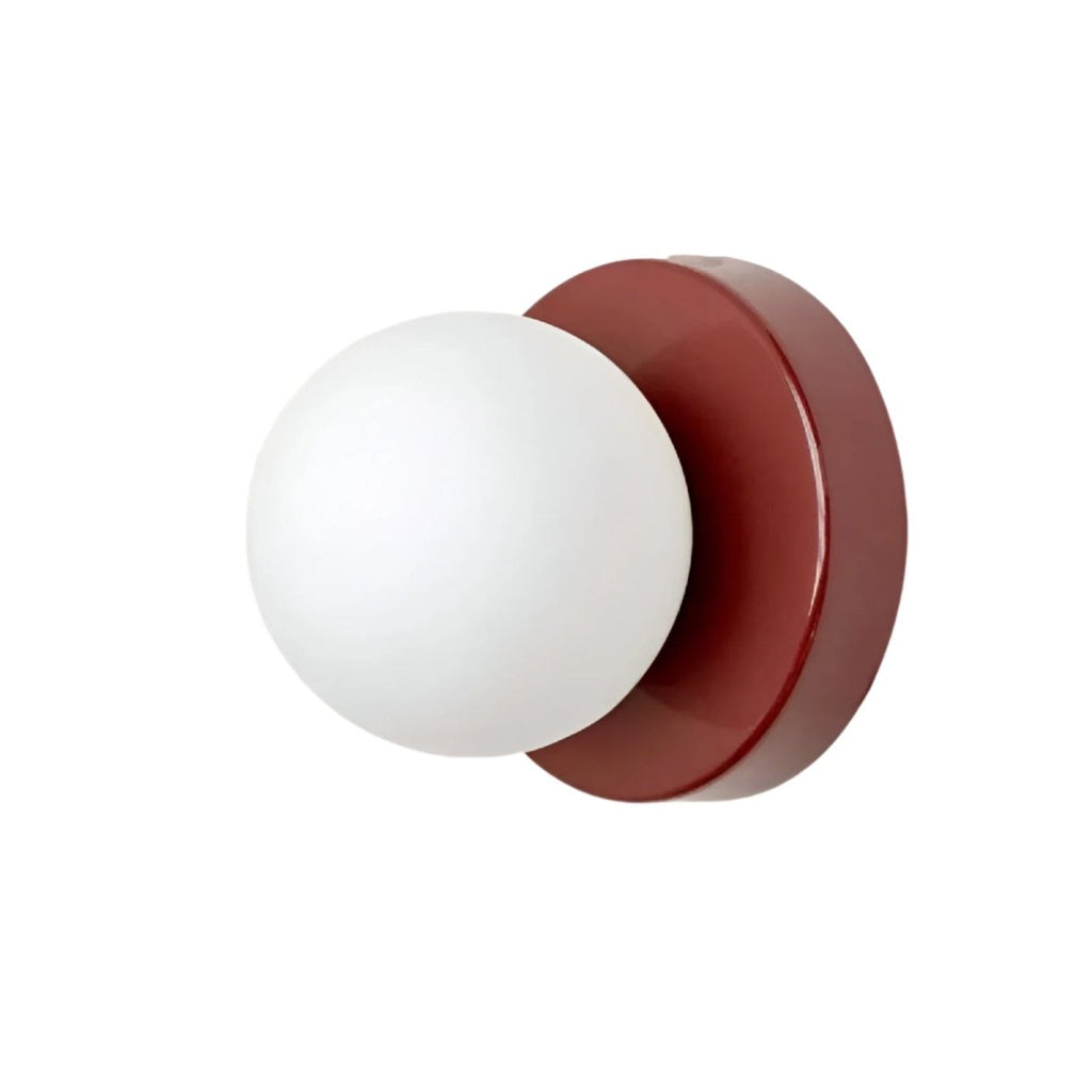 Nordische LED-Wandleuchte - Glaskugel, schlanke Metallbasis