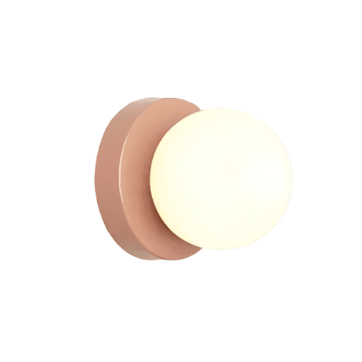 Nordische LED-Wandleuchte - Glaskugel, schlanke Metallbasis
