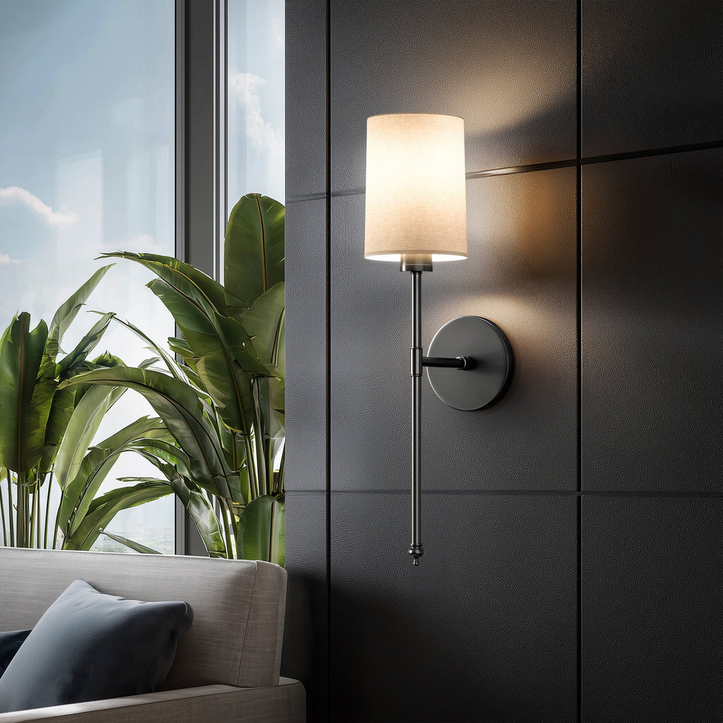 2 darabos aranyszínű fali lámpa - fehér hengeres kialakítás, vezeték nélküli RGB-fényerőszabályozó