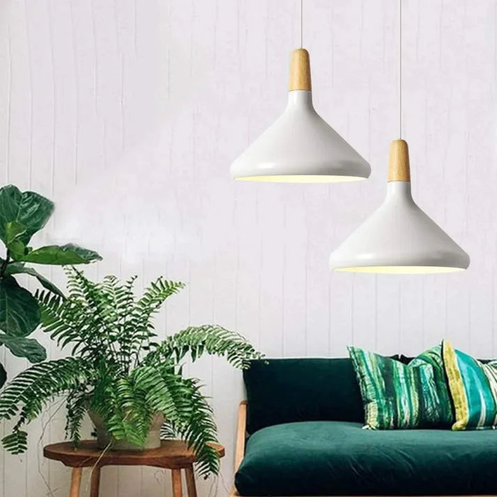 Lumiere Macaron-Inspired Conical Metal Pendant Light