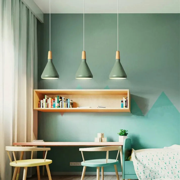 Lumiere Macaron-Inspired Conical Metal Pendant Light