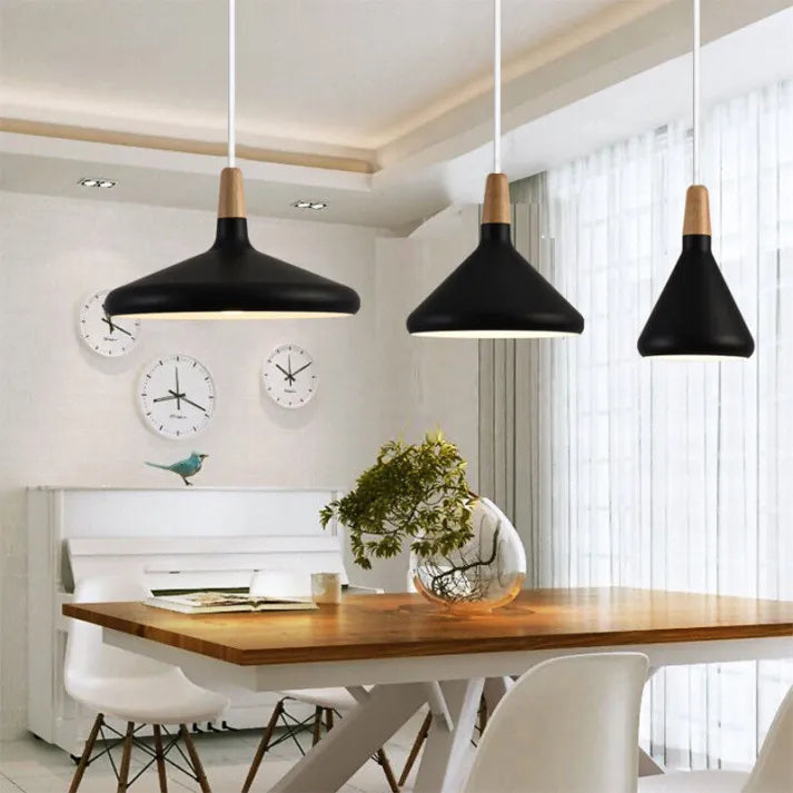 Lumiere Macaron-Inspired Conical Metal Pendant Light