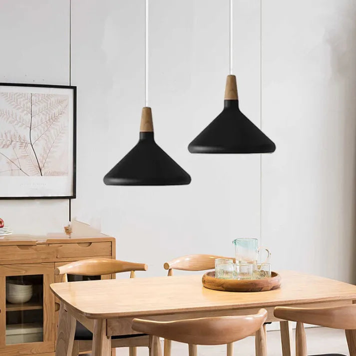 Lumiere Macaron-Inspired Conical Metal Pendant Light