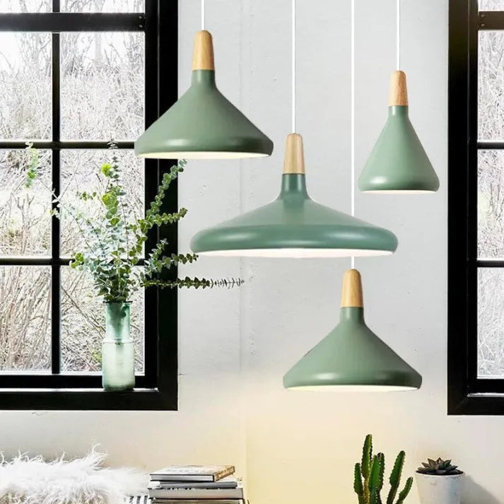 Lumiere Macaron-Inspired Conical Metal Pendant Light