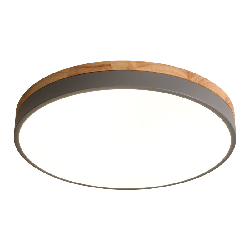 Holz-LED-Deckenleuchte aus Acryl, dimmbares warmes Licht 30-60cm