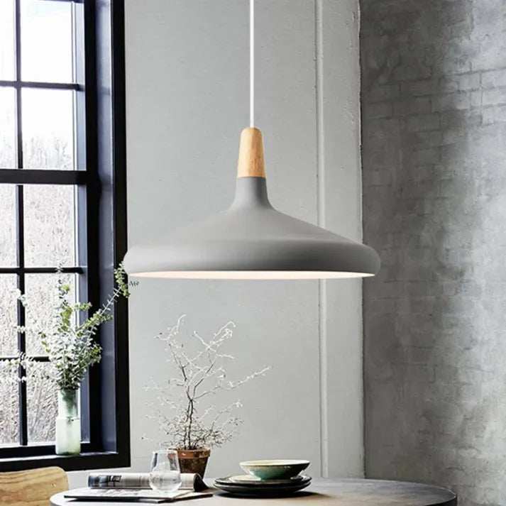 Lumiere Macaron-Inspired Conical Metal Pendant Light