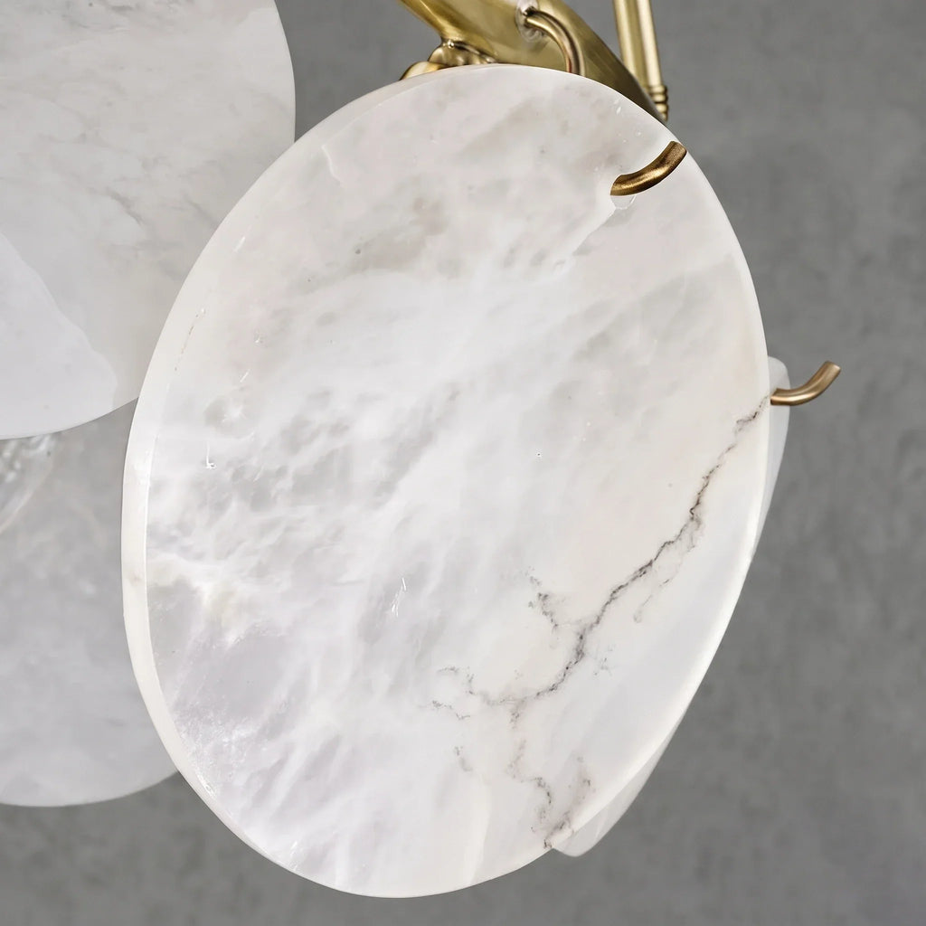 Alba Natural Alabaster Disc Chandelier | wildoxy