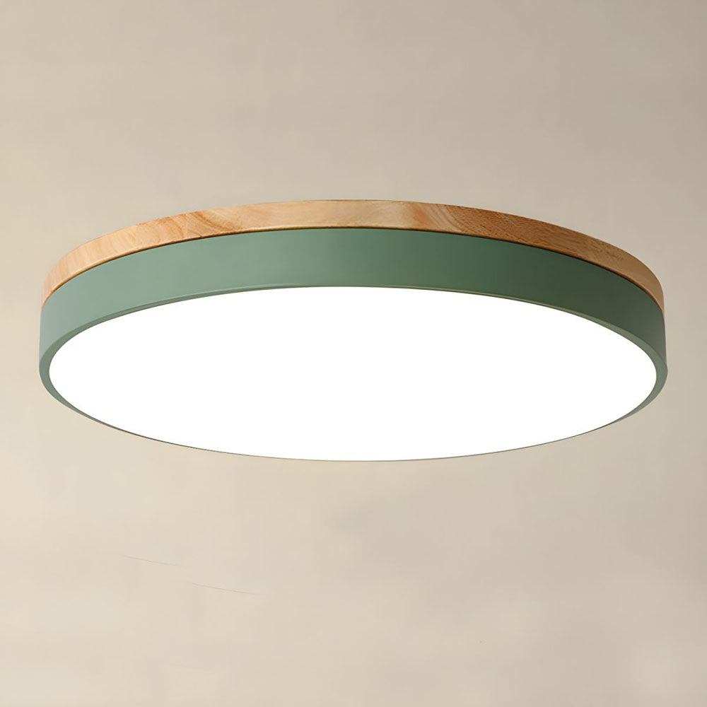 Holz-LED-Deckenleuchte aus Acryl, dimmbares warmes Licht 30-60cm