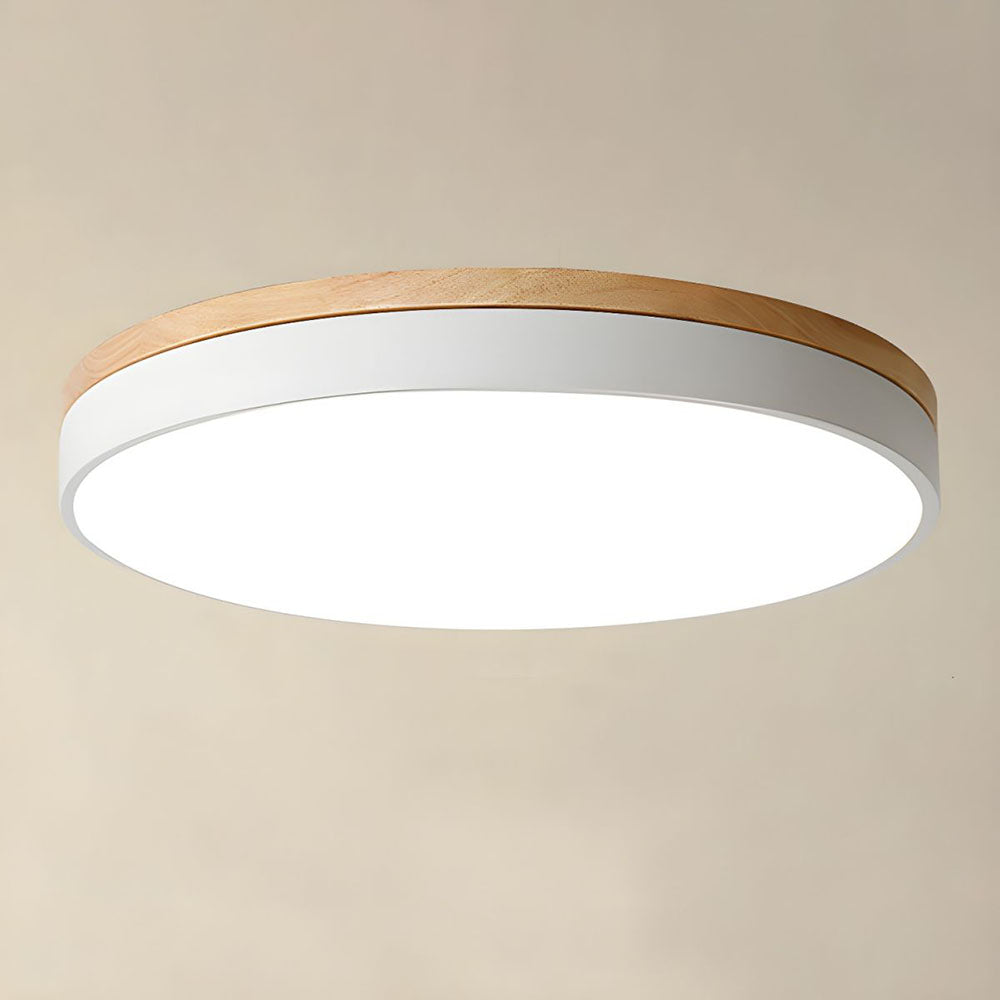 Holz-LED-Deckenleuchte aus Acryl, dimmbares warmes Licht 30-60cm