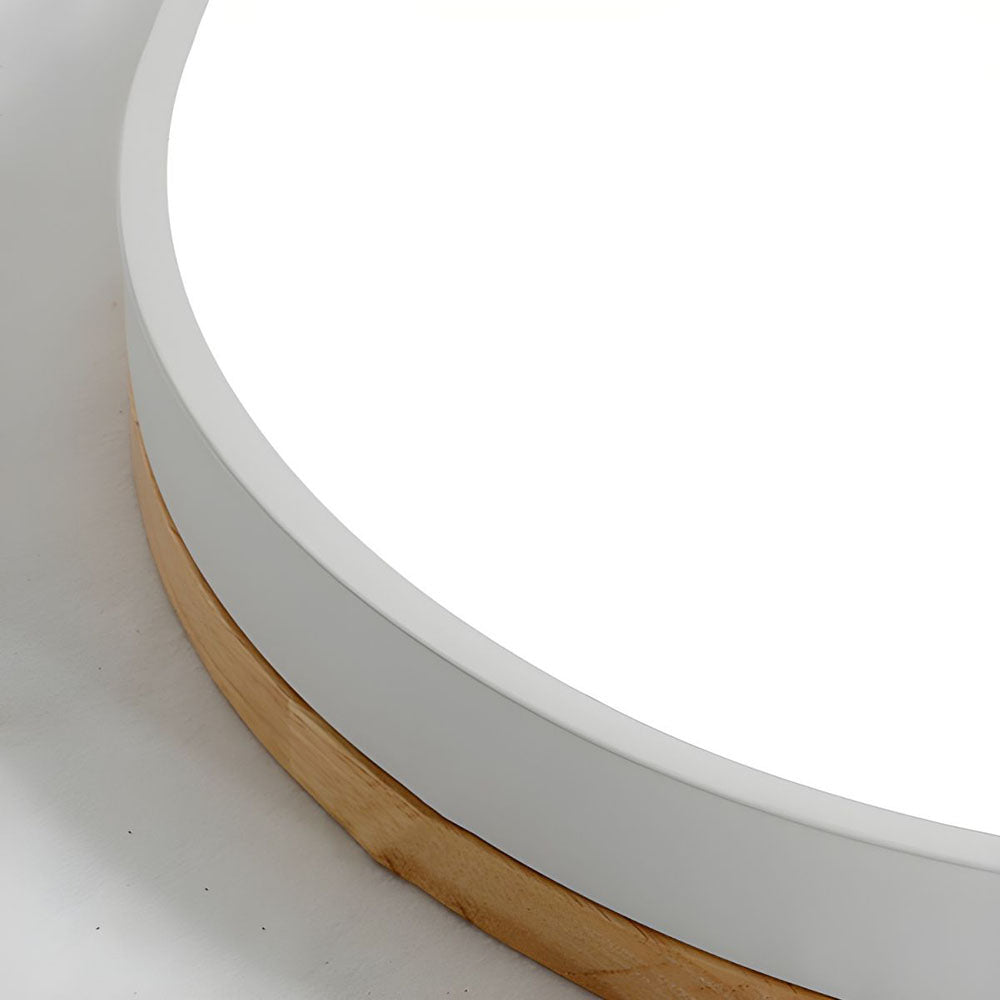 Holz-LED-Deckenleuchte aus Acryl, dimmbares warmes Licht 30-60cm