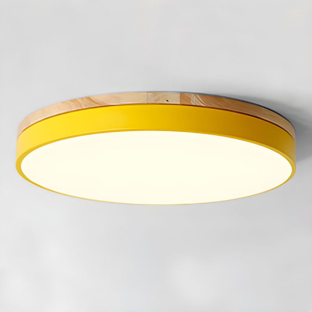 Holz-LED-Deckenleuchte aus Acryl, dimmbares warmes Licht 30-60cm