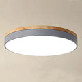 Holz-LED-Deckenleuchte aus Acryl, dimmbares warmes Licht 30-60cm