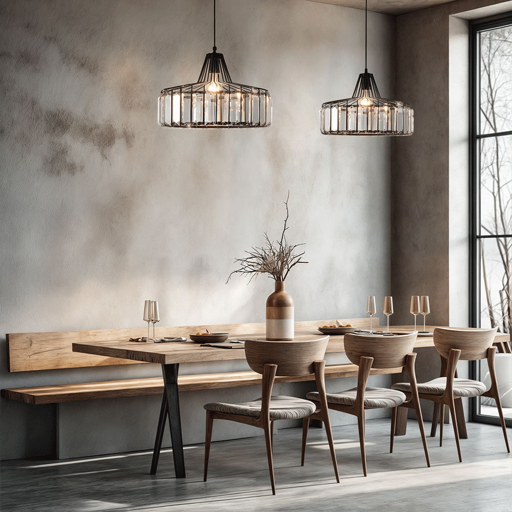 Lyra Prismatic Crystal Ceiling Pendant Light