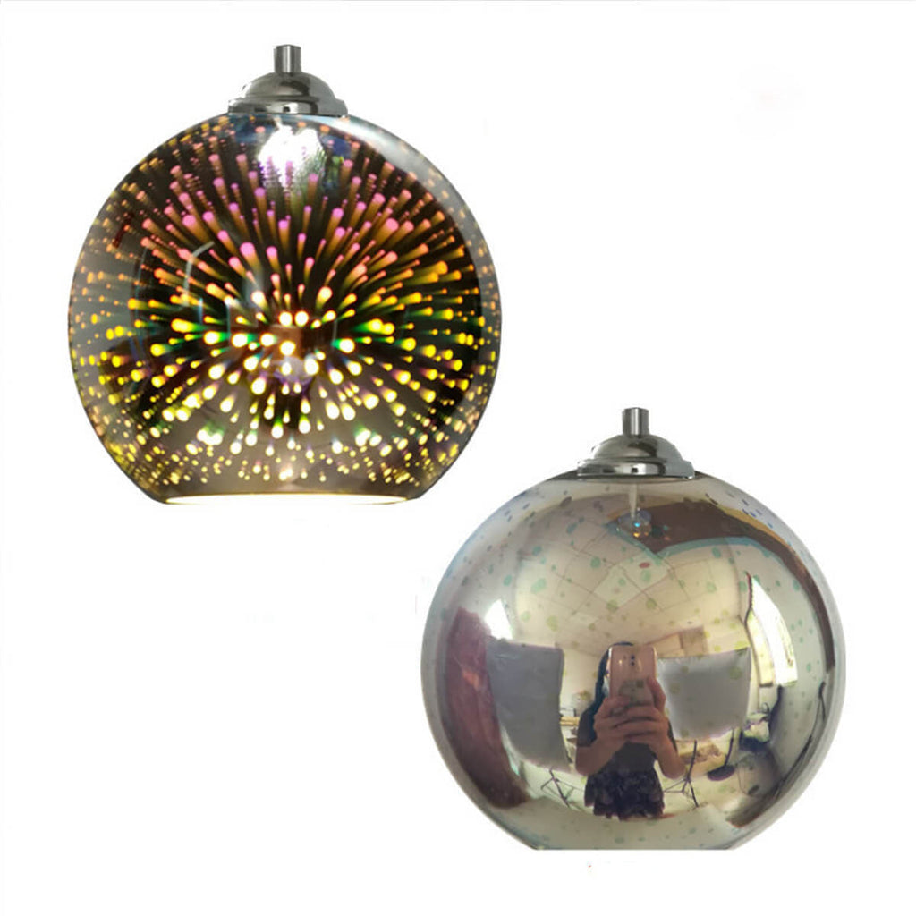 3D Glass Dome Pendant Light — Vibrant Colorful Dimensional Form
