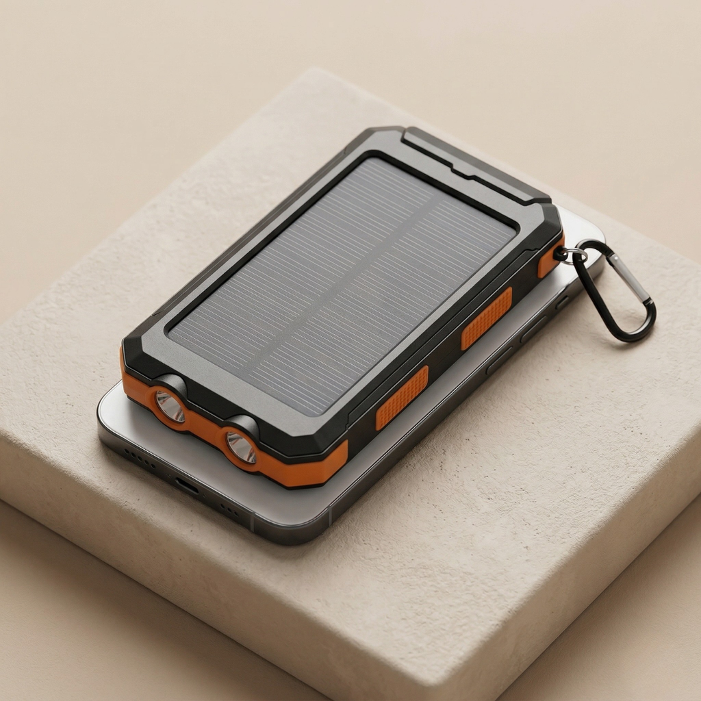 PowerMax 80000mAh nagy kapacitású napelemes töltő — Beépített LED-fény