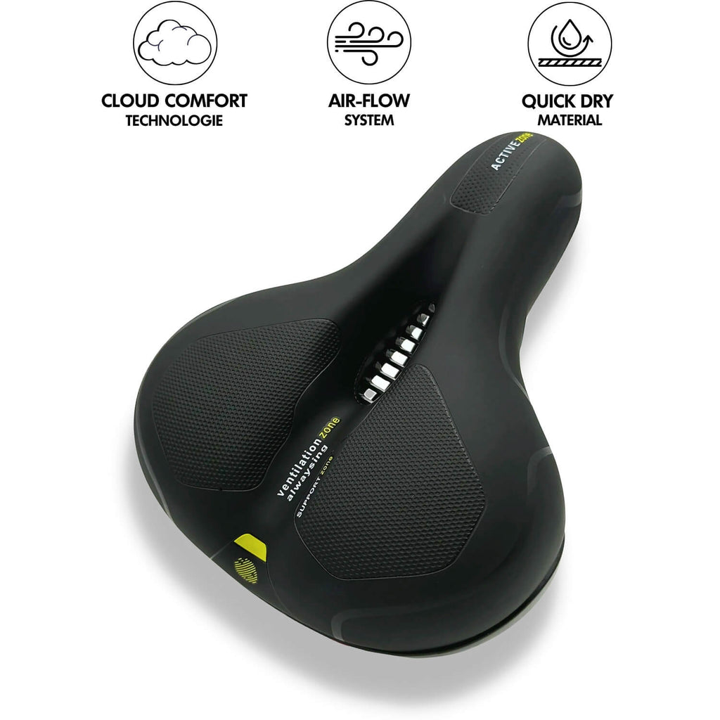 Geelipehmustettu polkupyörän satula — ergonominen, hengittävä, yleissopiva