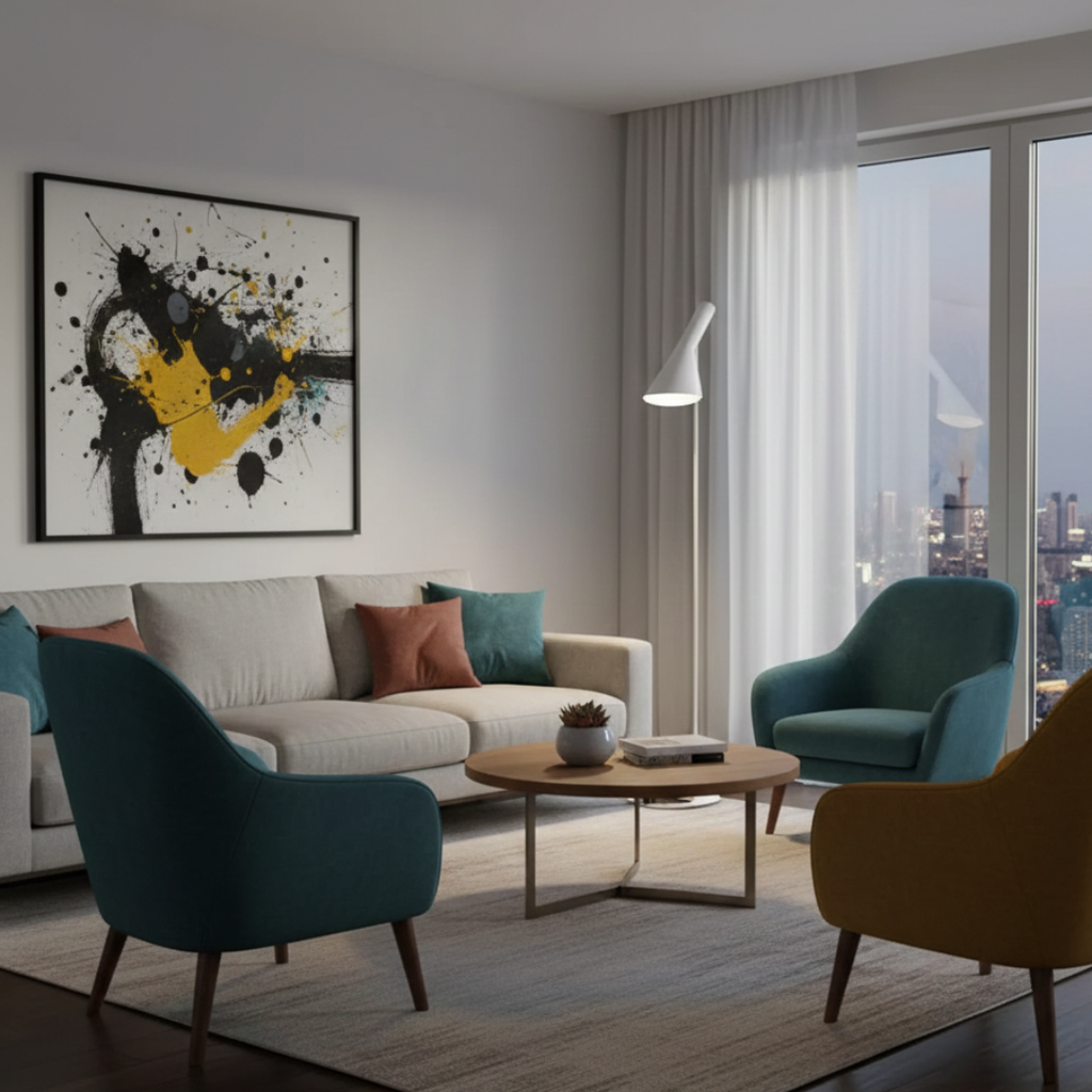 Nordic Minimalist LED Floor Lamp — Anti-Glare Illumination, Streamlined Silhouette