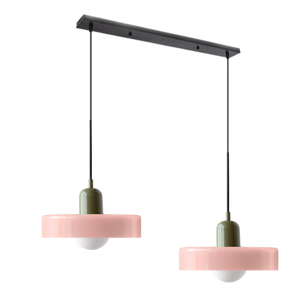 Luccon-pendellampe med dobbeltglas, G9, 35 cm
