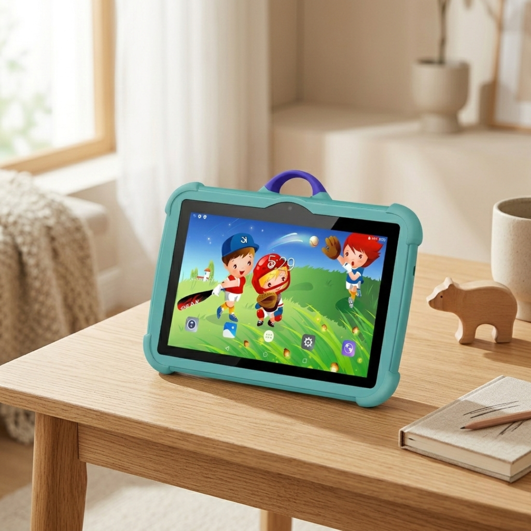 טאבלט PC חינוכי לילדים — צג בגודל 7 אינץ', Android 13, מעבד מרובע ליבות, אחסון בנפח 64GB