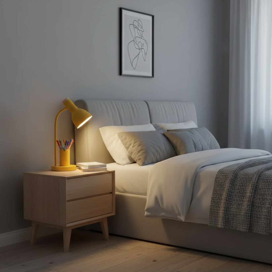 Nordic LED Desk Lamp — Built-In Pen Holder, Energy Efficient LEDs