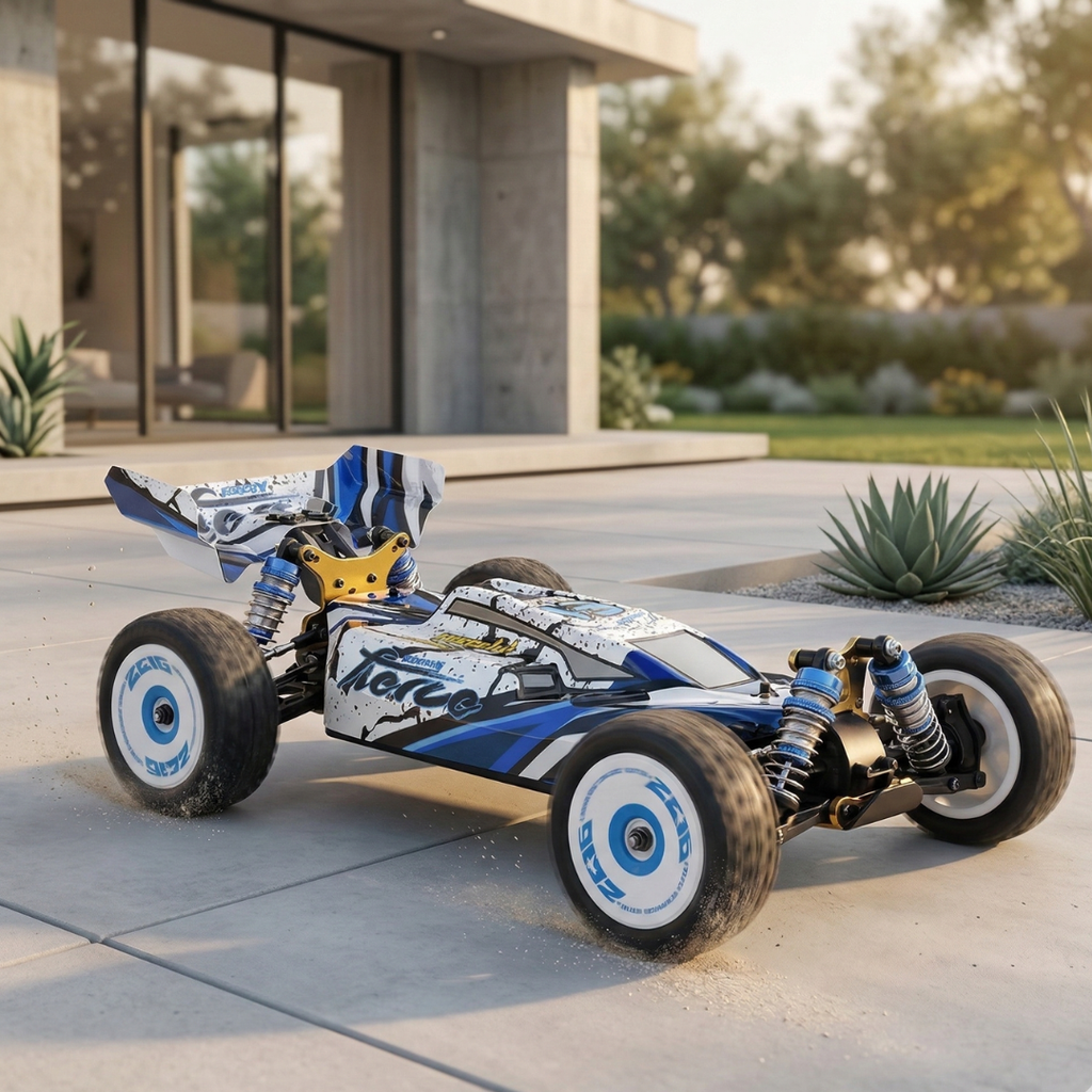 Terénní RC auto 1:12 s bezkartáčovým motorem a pohonem 4WD — maximální rychlost 75km/h