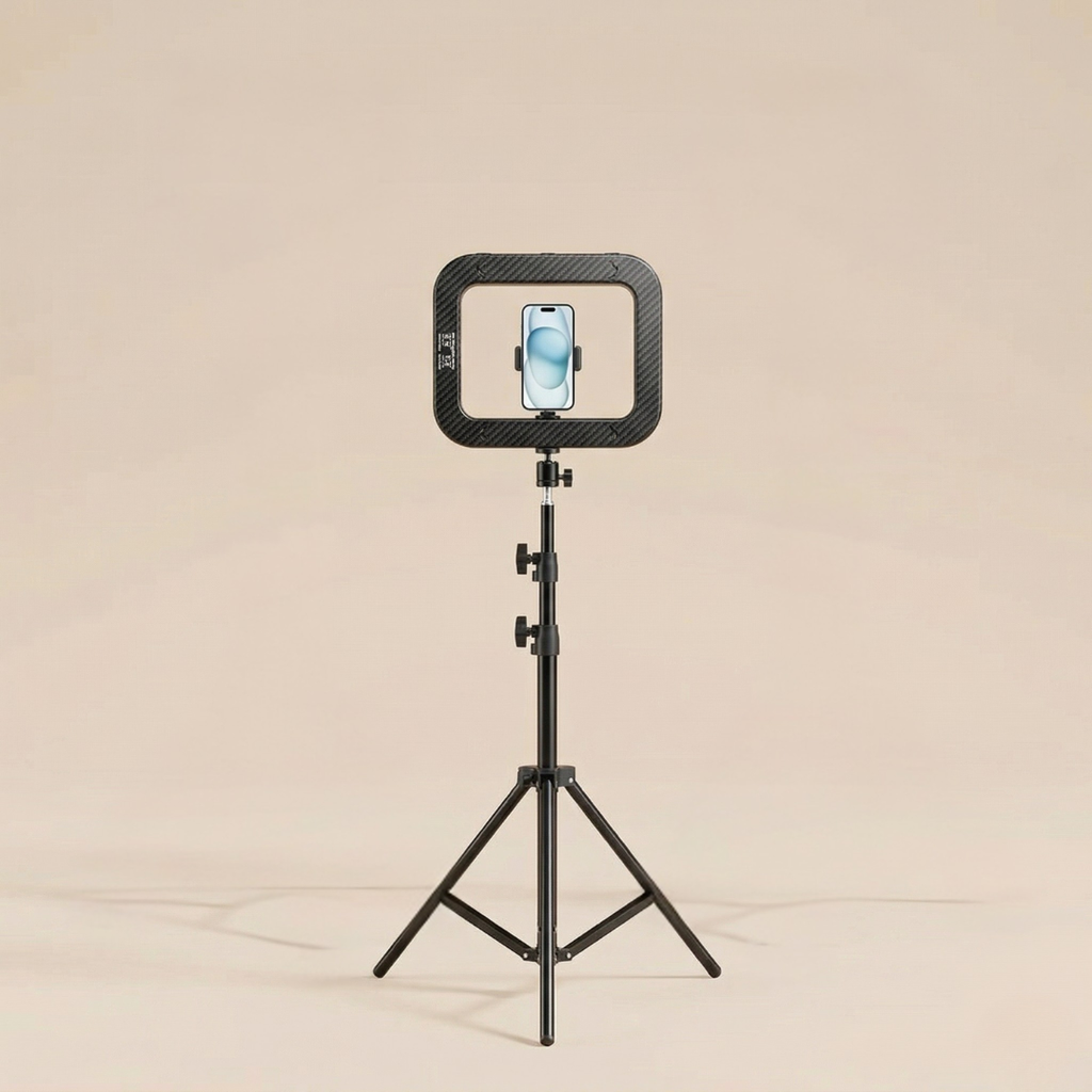 Tragbare LED-Ringleuchte zur Hand — Einstellbare Farbtemperatur von 2500K bis 8500K