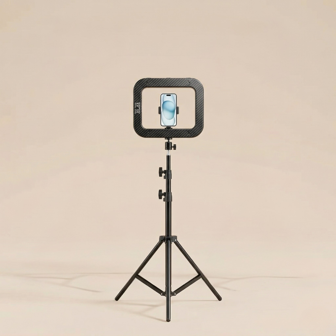 Tragbare LED-Ringleuchte zur Hand — Einstellbare Farbtemperatur von 2500K bis 8500K