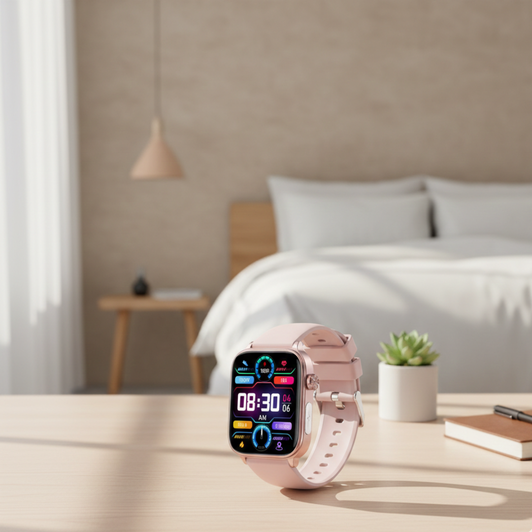 AMOLEDディスプレイ搭載防水スマートウォッチ、Bluetooth通話対応