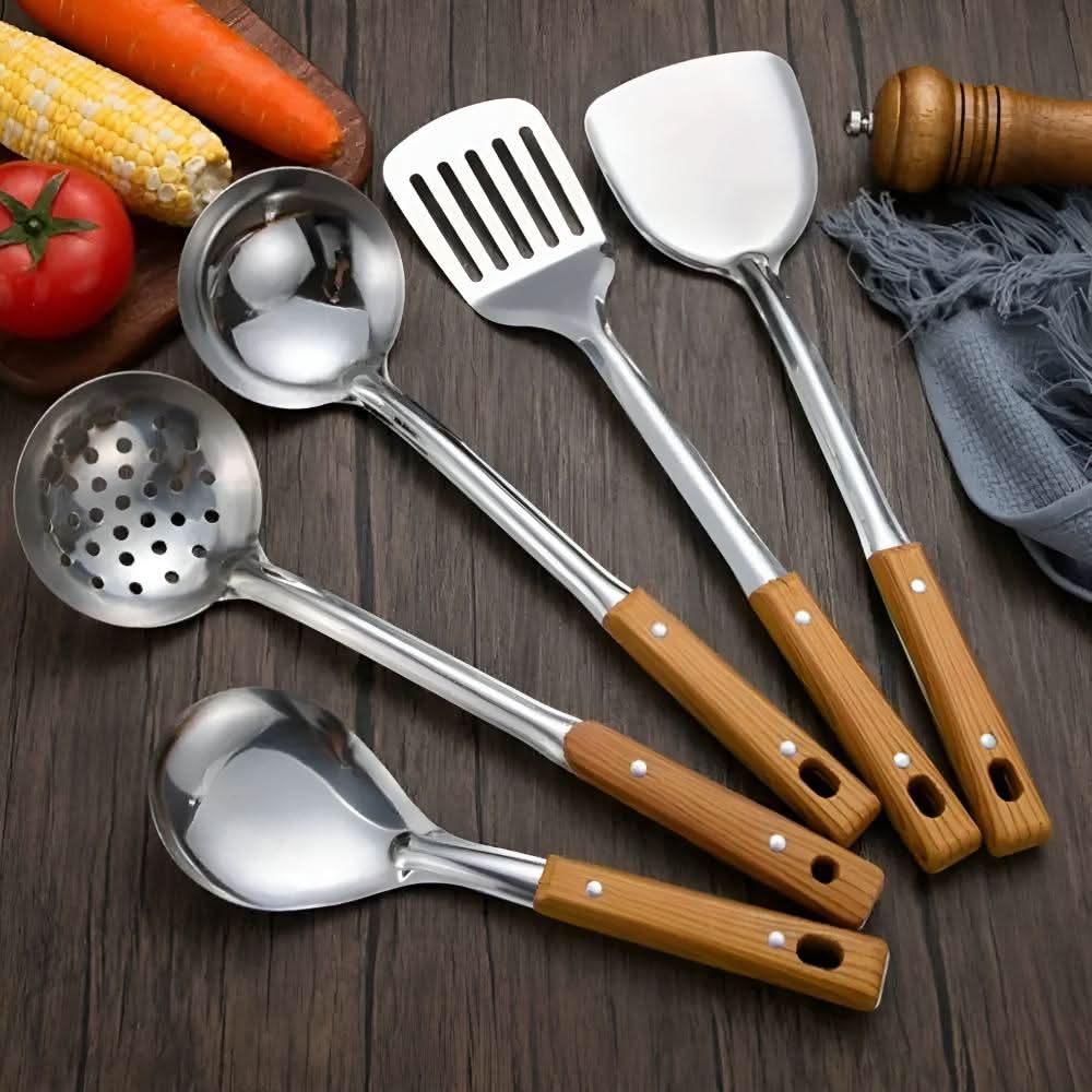 Premium Stainless Steel Kitchen Utensil Set — Durable, Elegant Finish