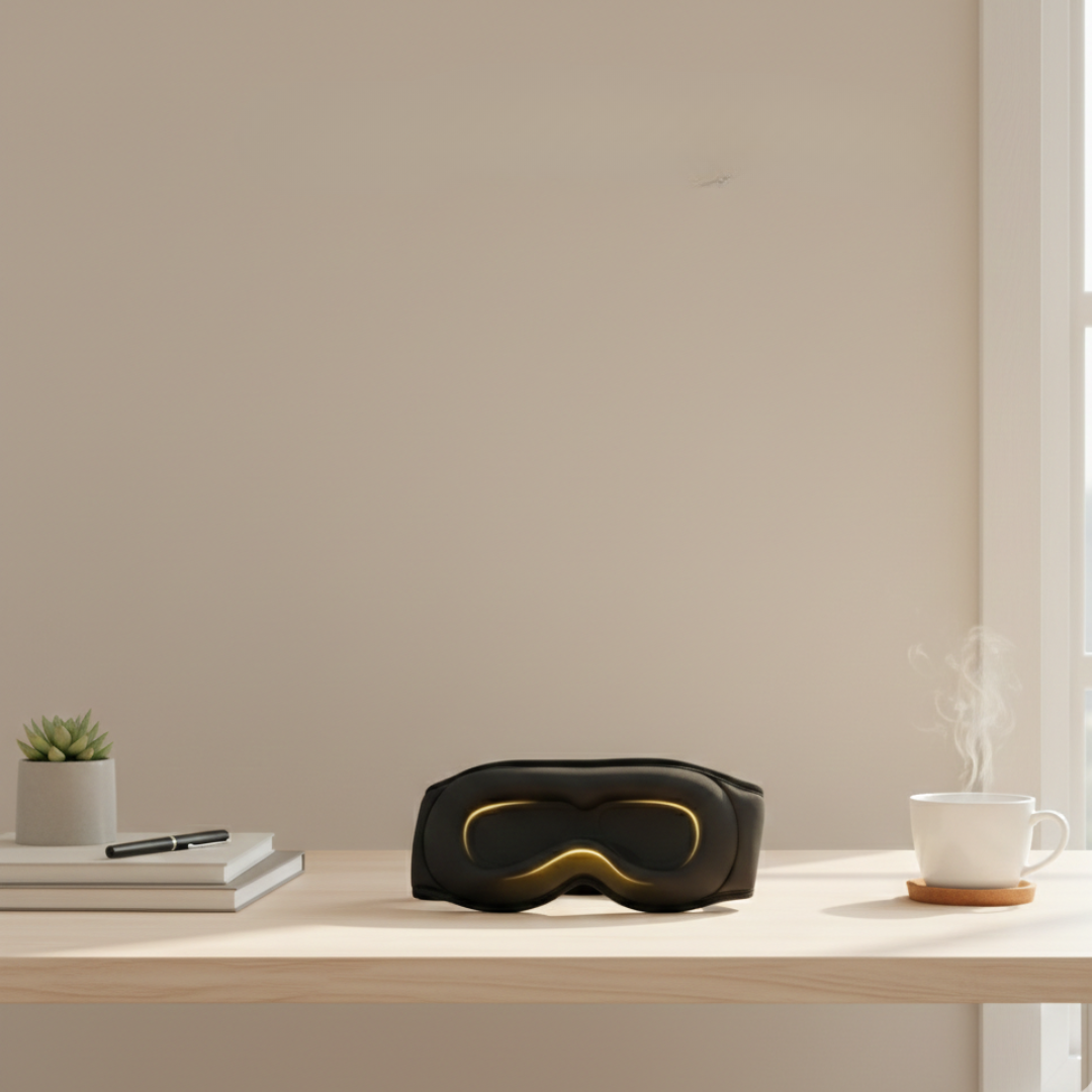 Máscara de Olhos Bluetooth com Áudio 3D — Reprodução sem Fios, Conjunto de Acessórios de Viagem