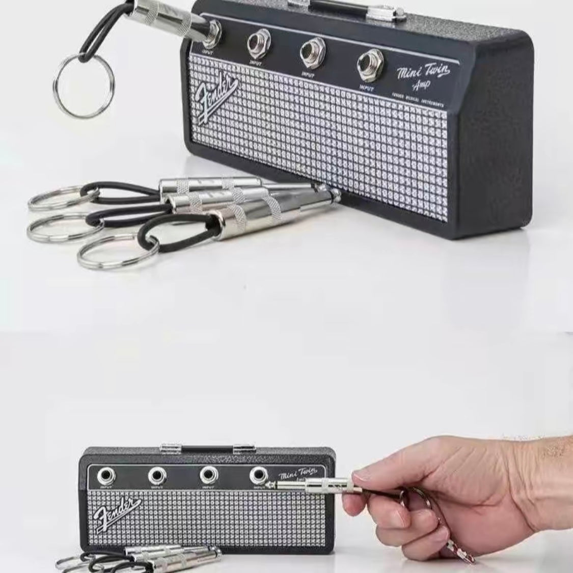 Suport pentru chei cu amplificator muzical — cârlig decorativ de perete