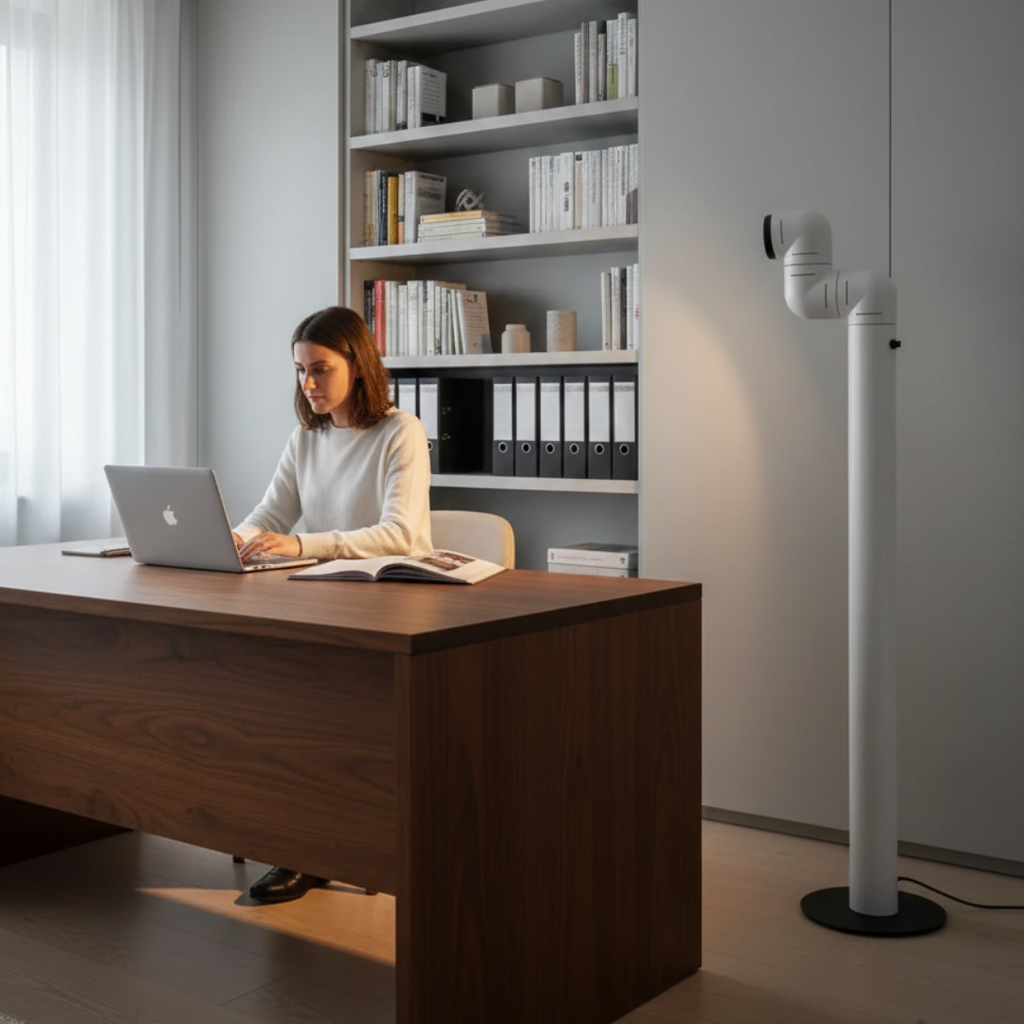 Nordic Style Water Pipe Accent Lamp — Sculptural LED Table Light, Adjustable Brightness