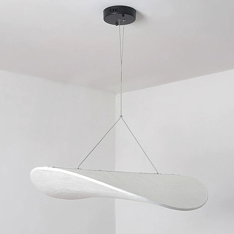 Lampa wisząca w stylu Japandi — ręcznie tkany jedwabny klosz, Ø40/Ø60/Ø80
