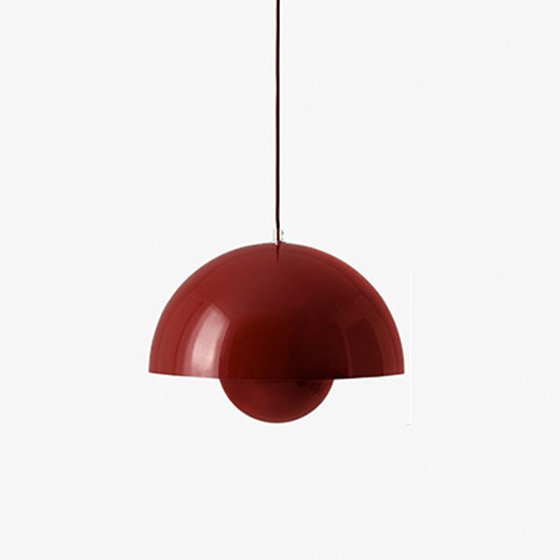 One-Light Geometric Wrought Iron Hanging Pendant