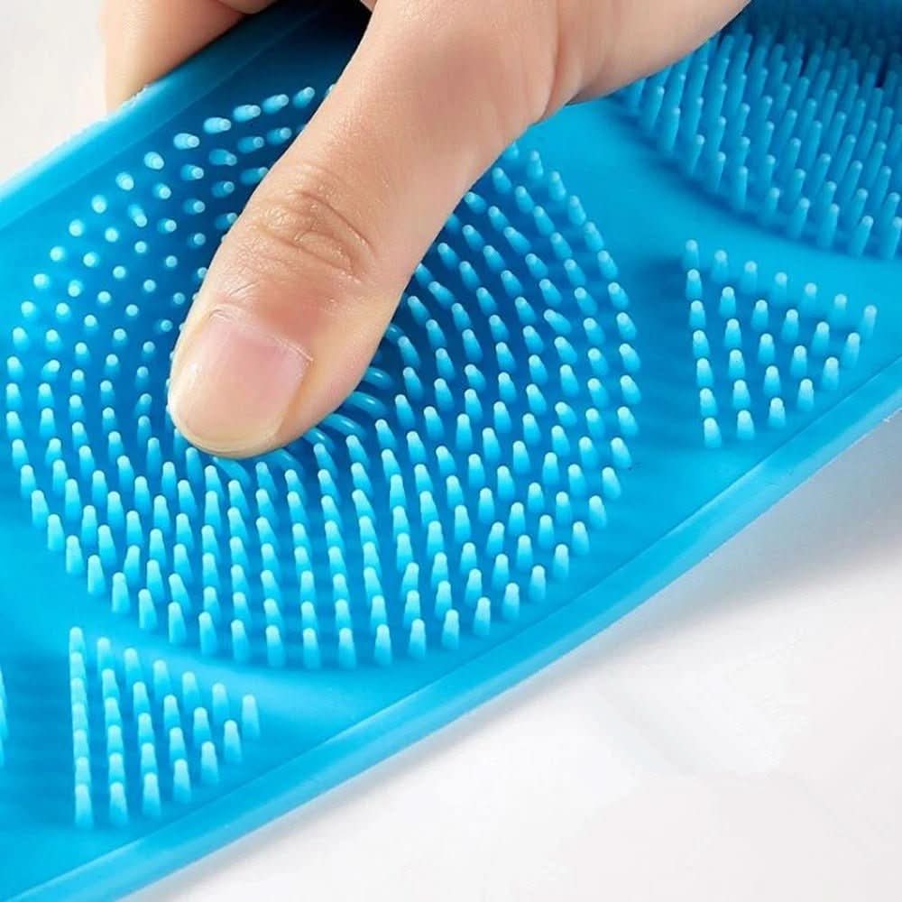 AuraFlex Silicone Body Scrub Brush — Gentle Exfoliating & Circulation Massager
