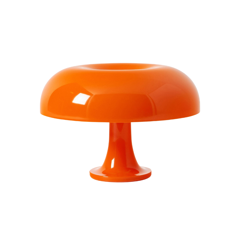 Retro lampa stołowa w kształcie grzybka — ściemniane, ciepłe białe światło