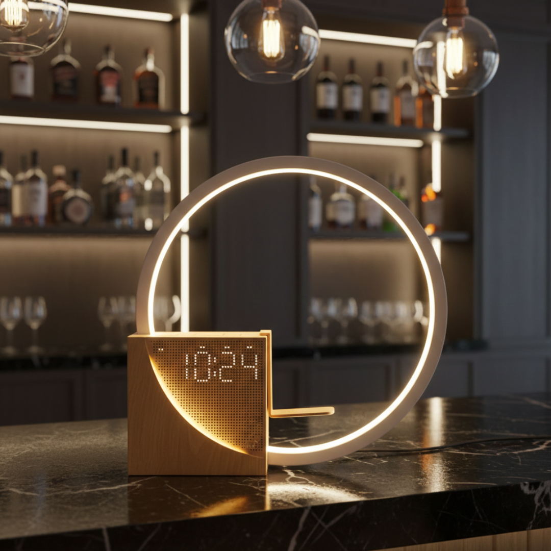 White Noise Bedside Lamp — Touch-Activated Dimmable Nightlight