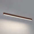 מנורה ליניארית מאלומיניום, בגימור עץ, LED מובנה 60/100/120cm