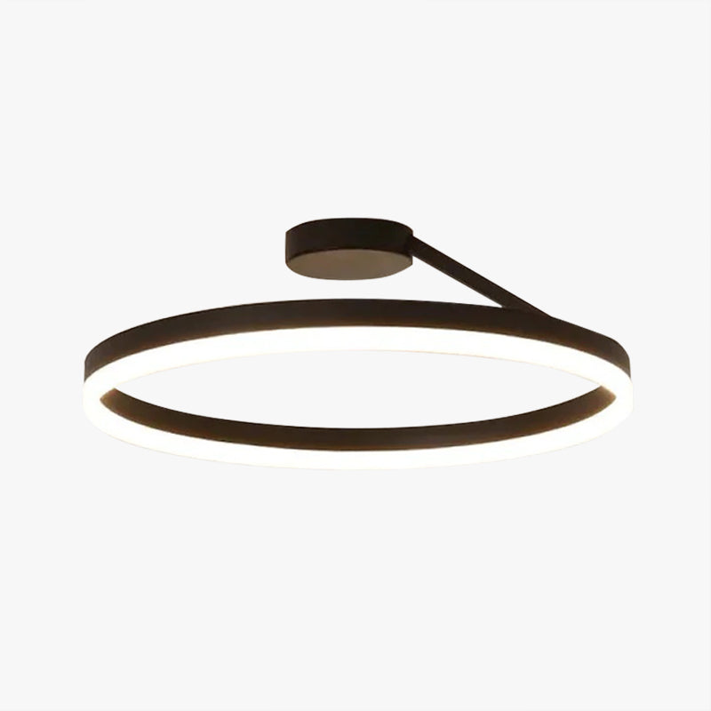 50 cm:n himmennettävä LED-rengasvalaisin, metallia/akryyliä, musta/valkoinen